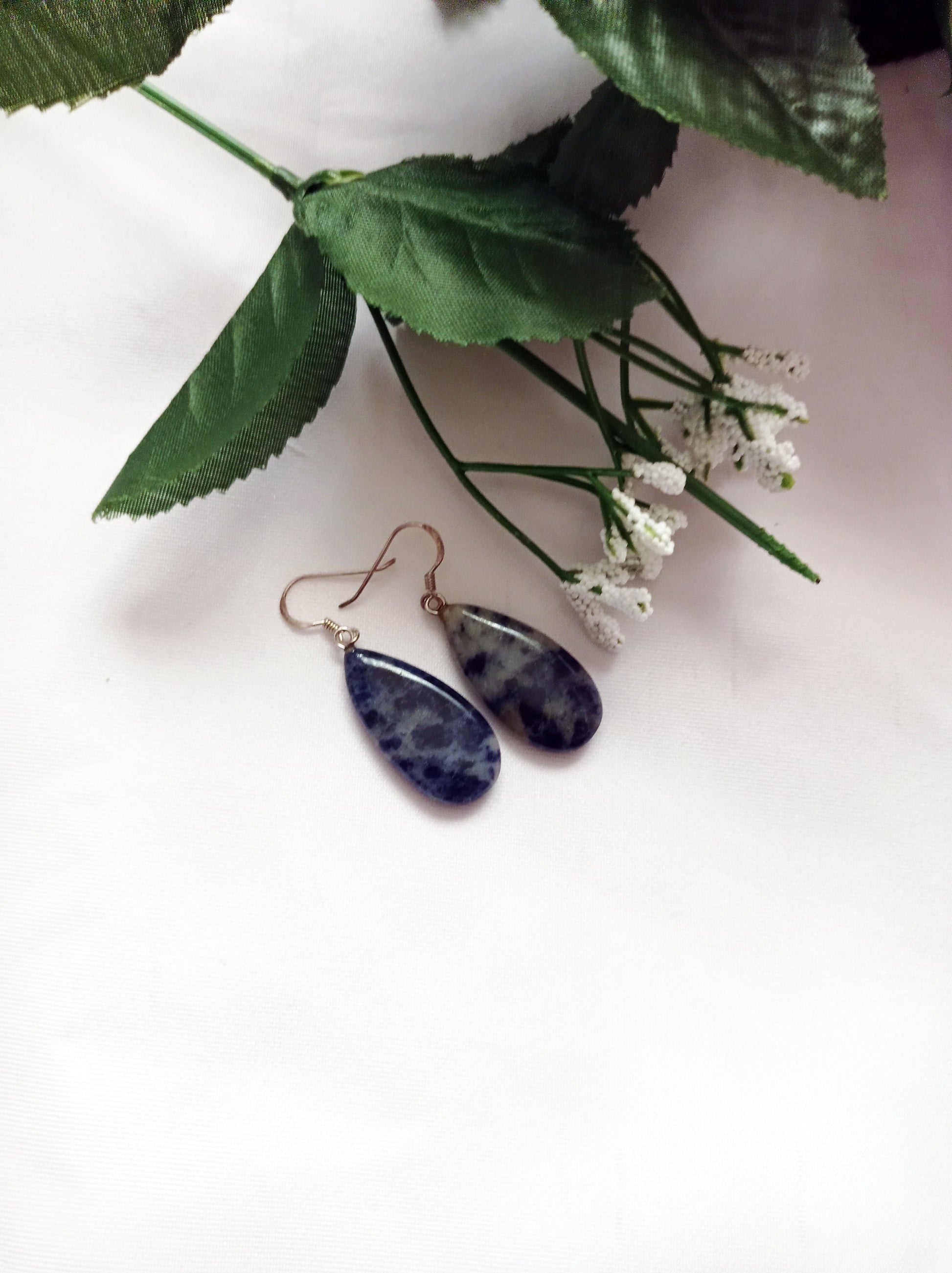 Sodalite Drop Earrings, Sterling Silver Earrings, Sodalite Gemstone | by nlanlaVictory-1