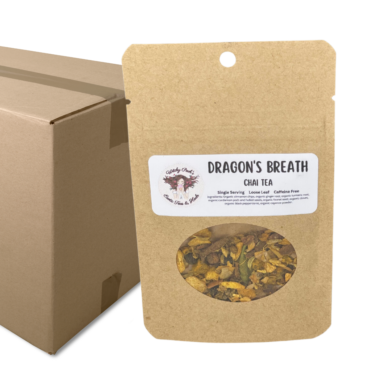 Witchy Pooh's Dragon's Breath Loose Leaf Spicy Chai Herbal Tea, Bloody Mary Mix, Caffeine Free-15