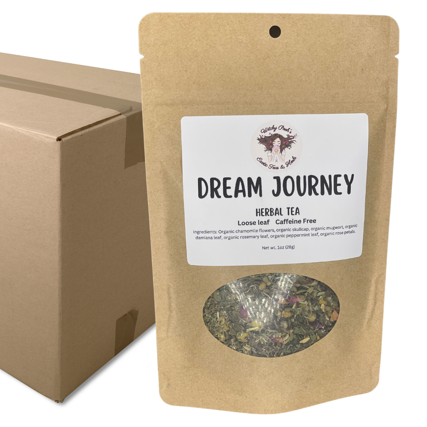 Witchy Pooh's Dream Journey Loose Leaf Organic Functional Tea to Sleep and Enhance Dreaming, Caffeine Free-12