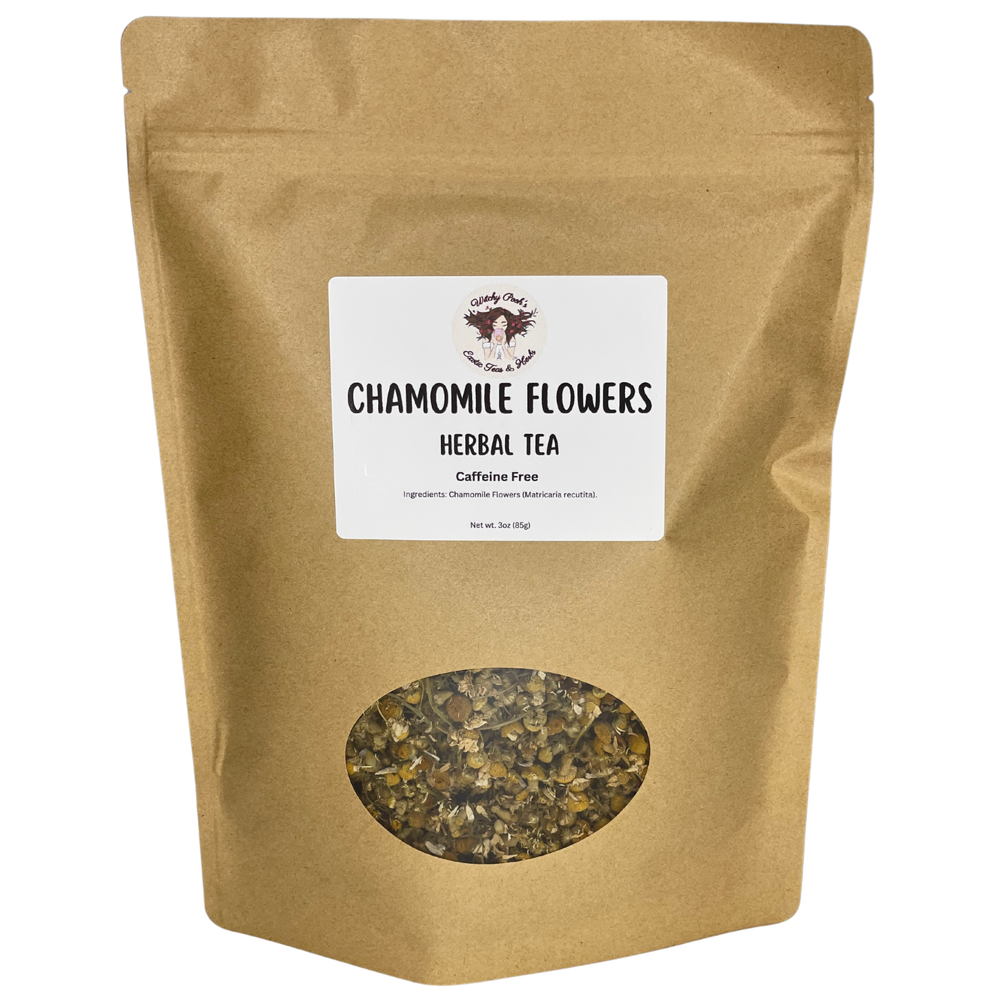 Witchy Pooh's Chamomile Flowers Loose Leaf Herbal Tea, Caffeine Free, For Stress Relief and Sleep Aid-6