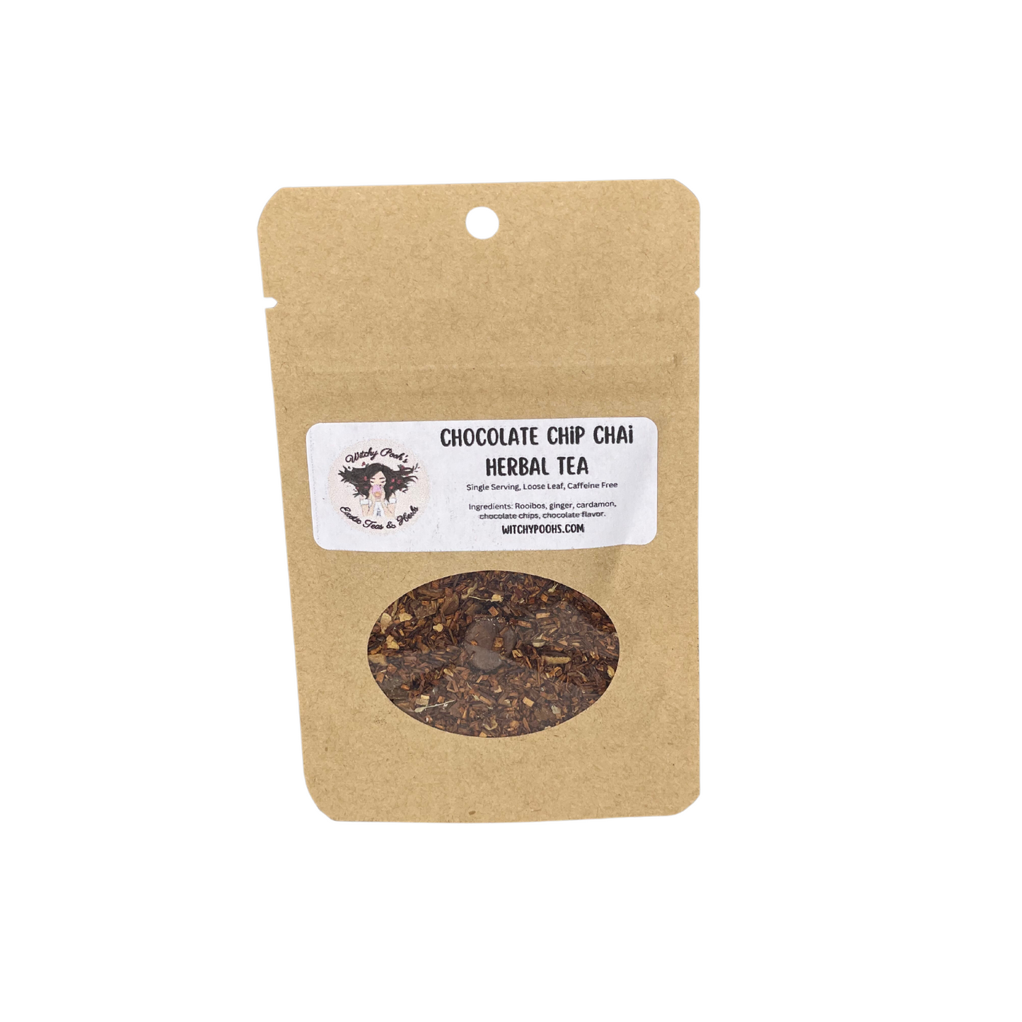 Witchy Pooh's Chocolate Chip Chai Loose Leaf Rooibos Herbal Tea with Real Chocolate Chips!-9