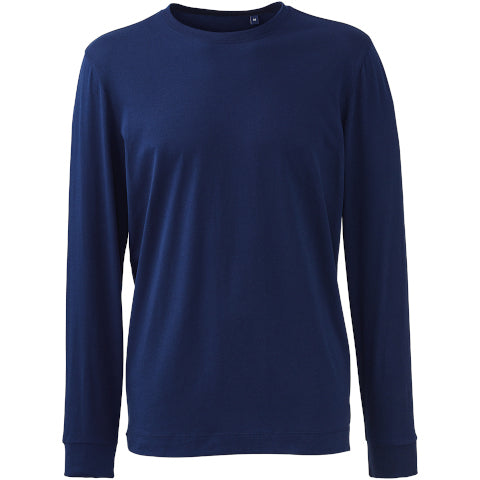 Anthem Men's Long Sleeved Organic/Vegan T-shirt - Navy-0