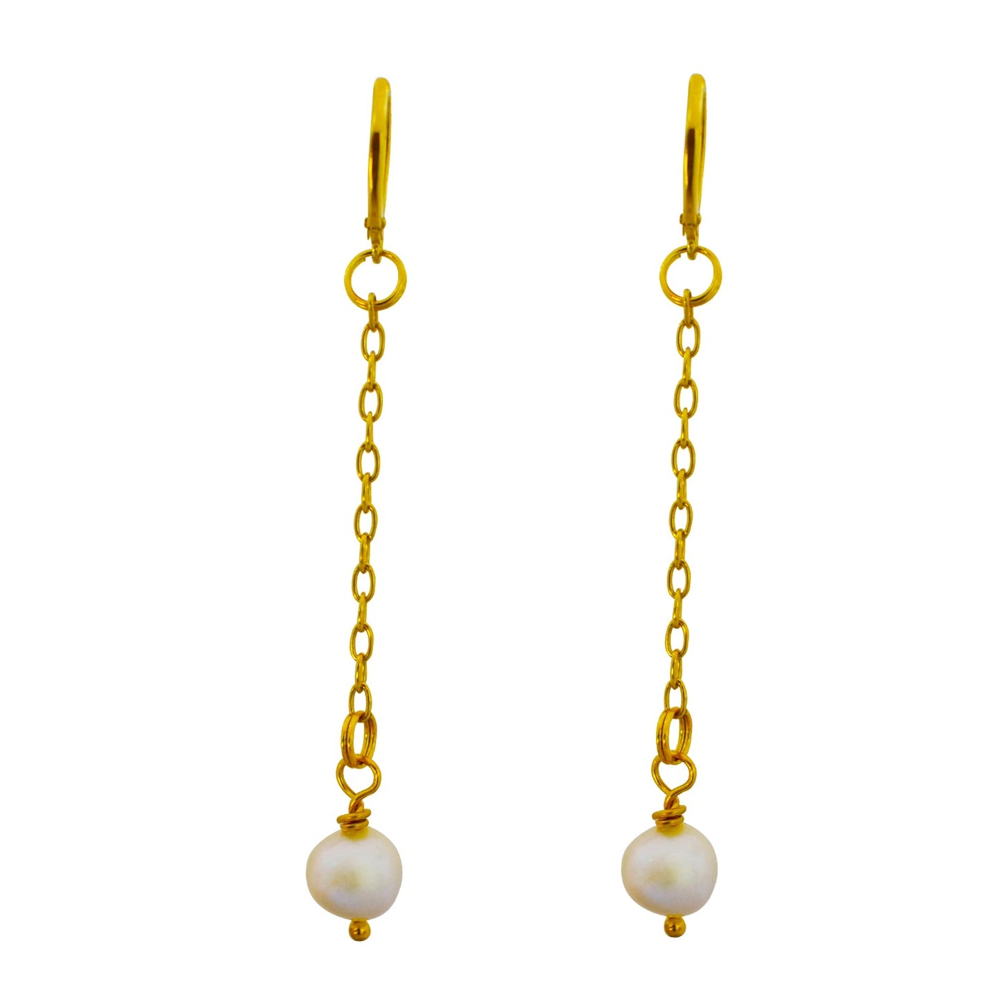 Freshwater Pearl Yellow Gold Vermeil, 9k or 18k Earrings, Bloom Collection | by nlanlaVictory-3