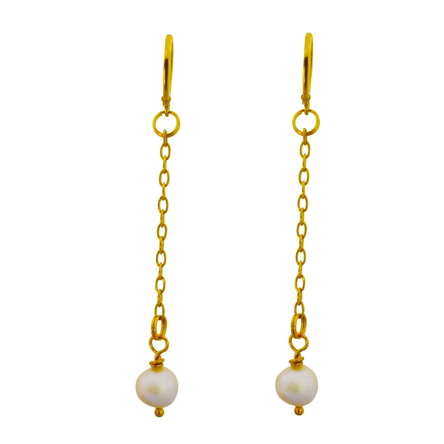 Freshwater Pearl Yellow Gold Vermeil, 9k or 18k Earrings, Bloom Collection | by nlanlaVictory-3