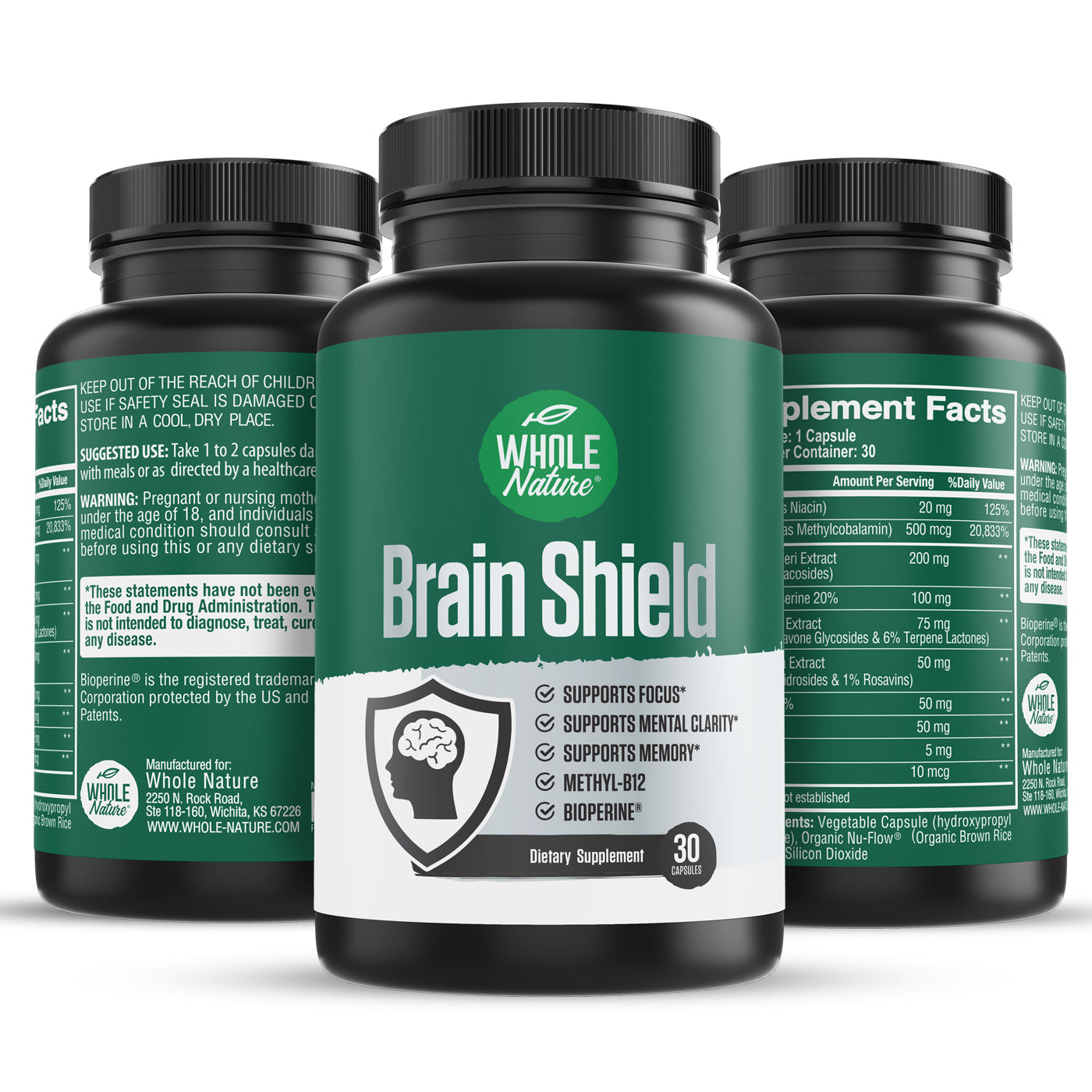 Whole Nature Brain Nootropic Supplement-1