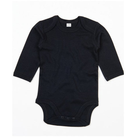 Babybugz Organic Long Sleeve Bodysuit - Black-0
