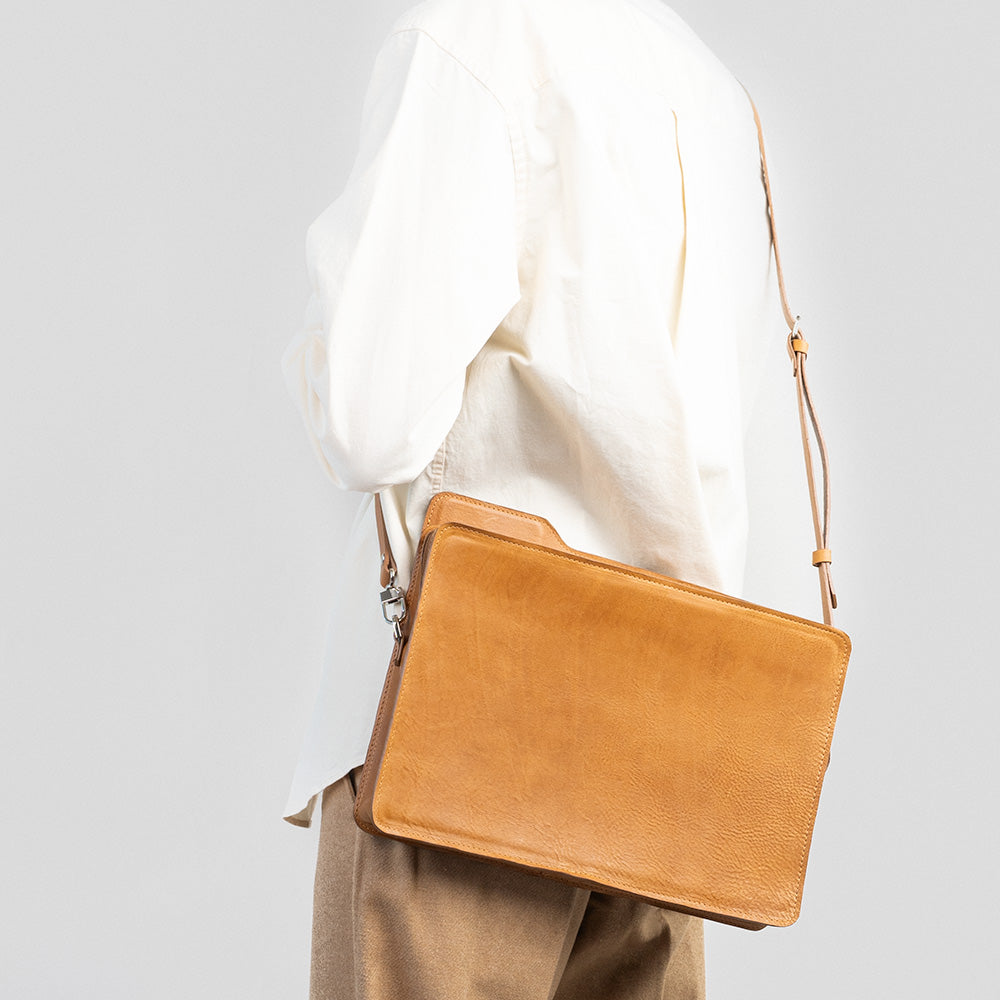 Leather bag for laptop - The File-0