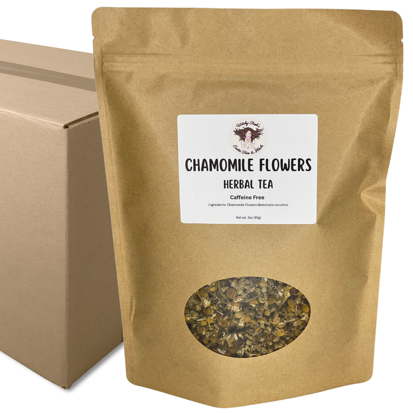 Witchy Pooh's Chamomile Flowers Loose Leaf Herbal Tea, Caffeine Free, For Stress Relief and Sleep Aid-18