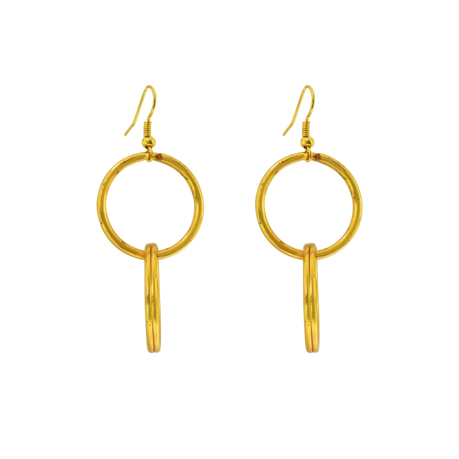 Minimalist Double Loop Earrings, Contemporary Geometric Jewelry | by lovedbynlanla-4