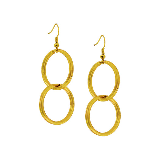 Minimalist Double Loop Earrings, Contemporary Geometric Jewelry | by lovedbynlanla-0