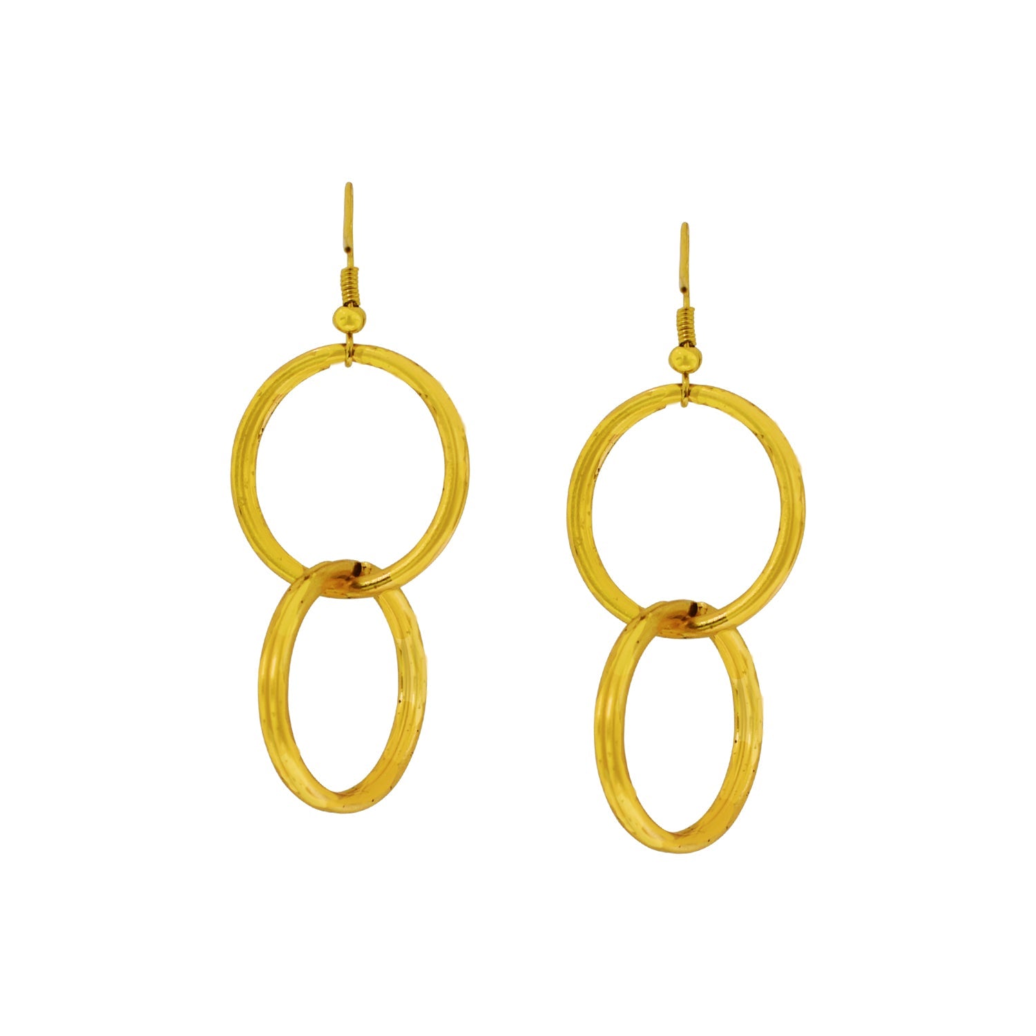 Minimalist Double Loop Earrings, Contemporary Geometric Jewelry | by lovedbynlanla-2