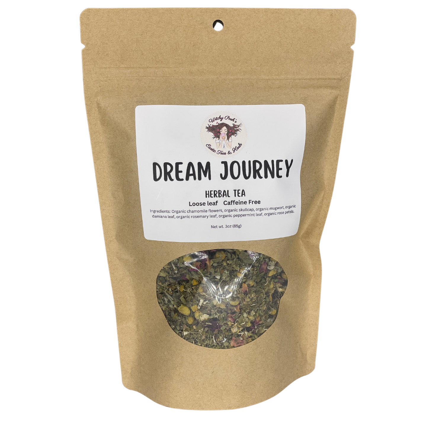 Witchy Pooh's Dream Journey Loose Leaf Organic Functional Tea to Sleep and Enhance Dreaming, Caffeine Free-7