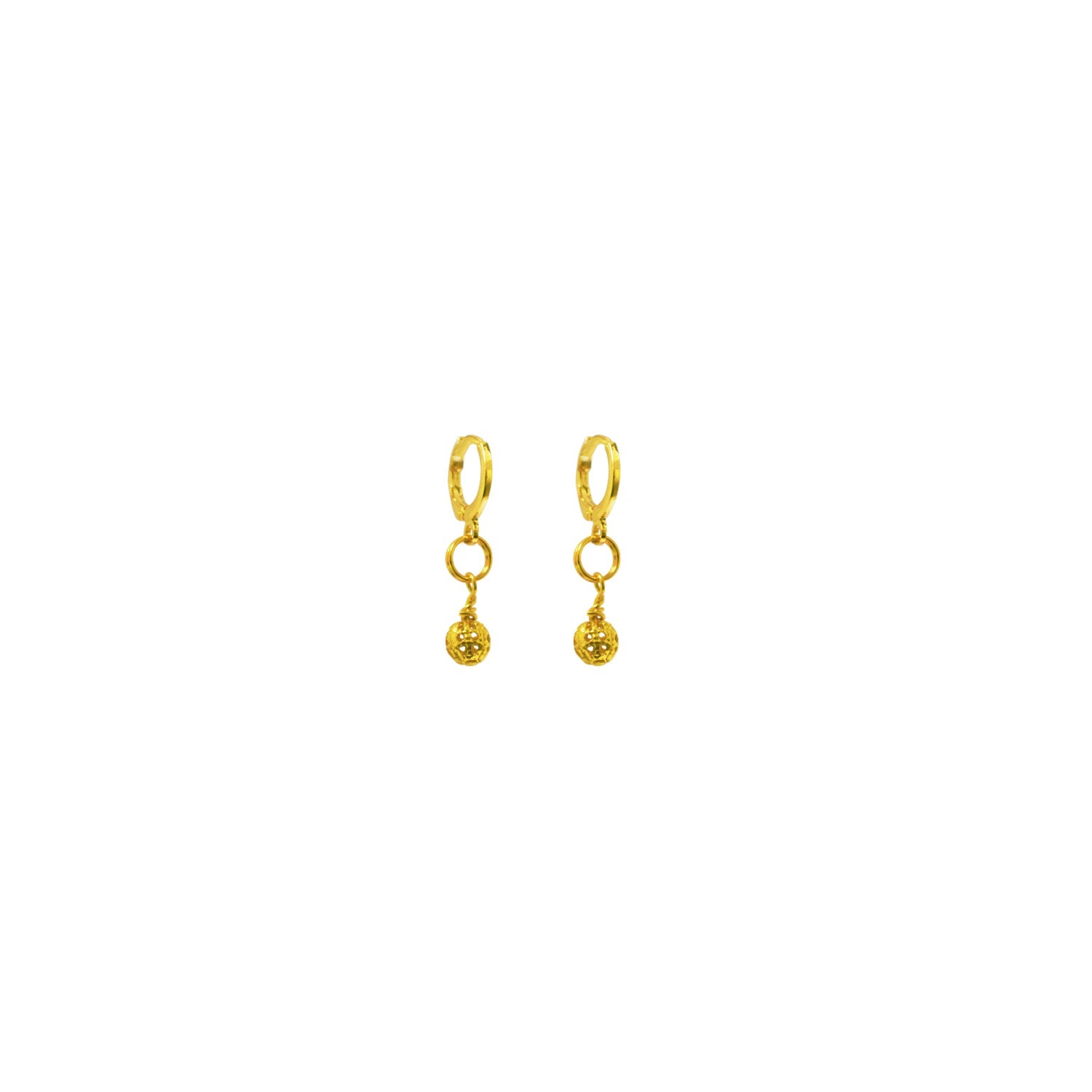 Gold Huggie Earrings, Filigree Huggie earrings, Chic Earrings, Elegant Huggie Ear Accessories | by lovedbynlanla-2