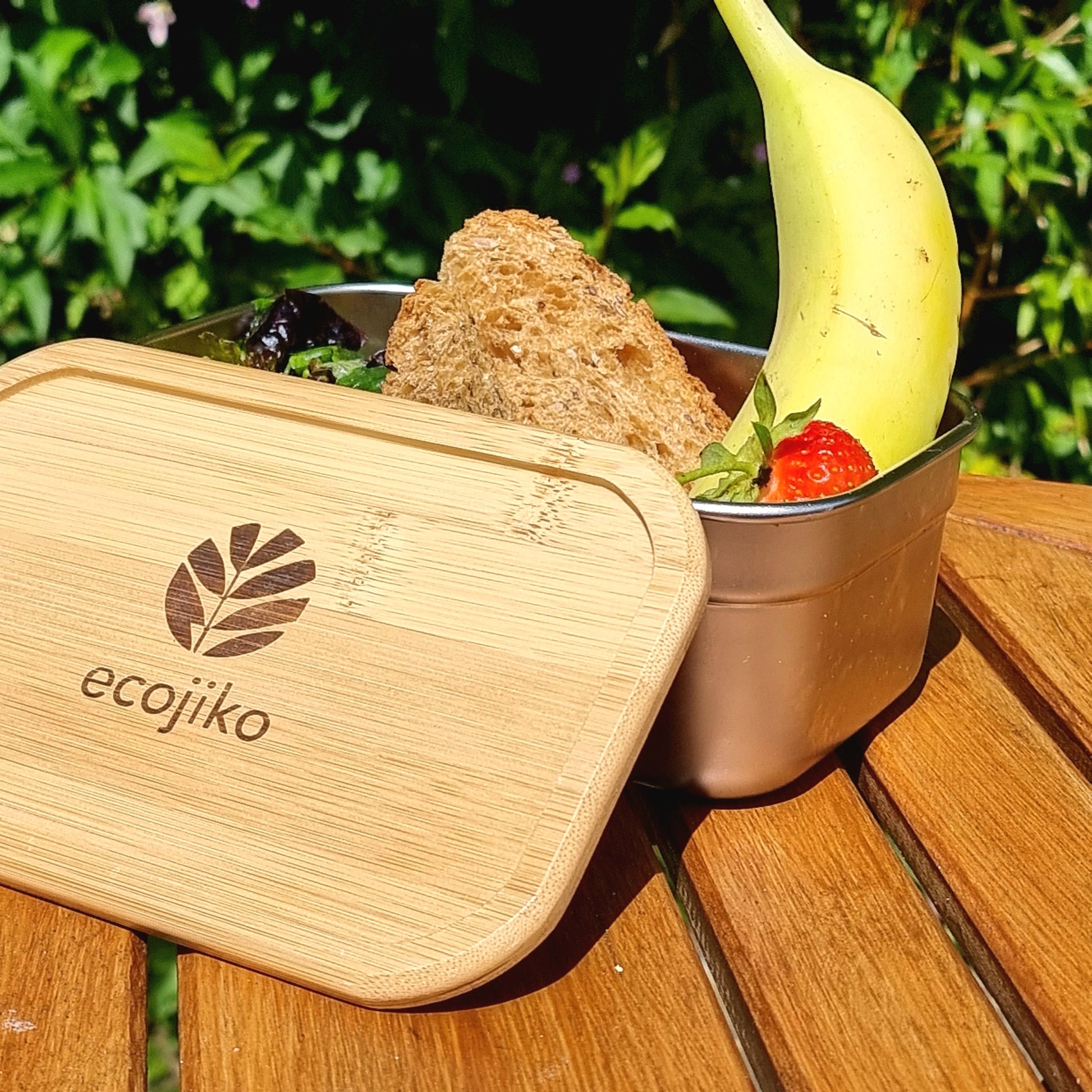 Natural Bamboo & Stainless Steel Lunch Box-2