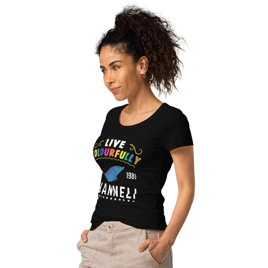 LIVE COLOURFULLY Women’s Basic Organic T-shirt by Gianneli-0