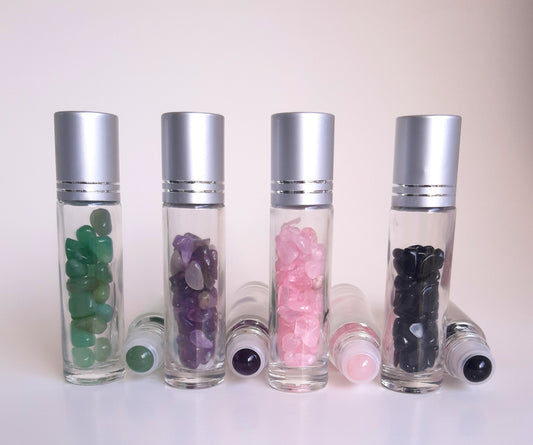 Crystal or Gemstone Roller Ball with Essential Oil-0