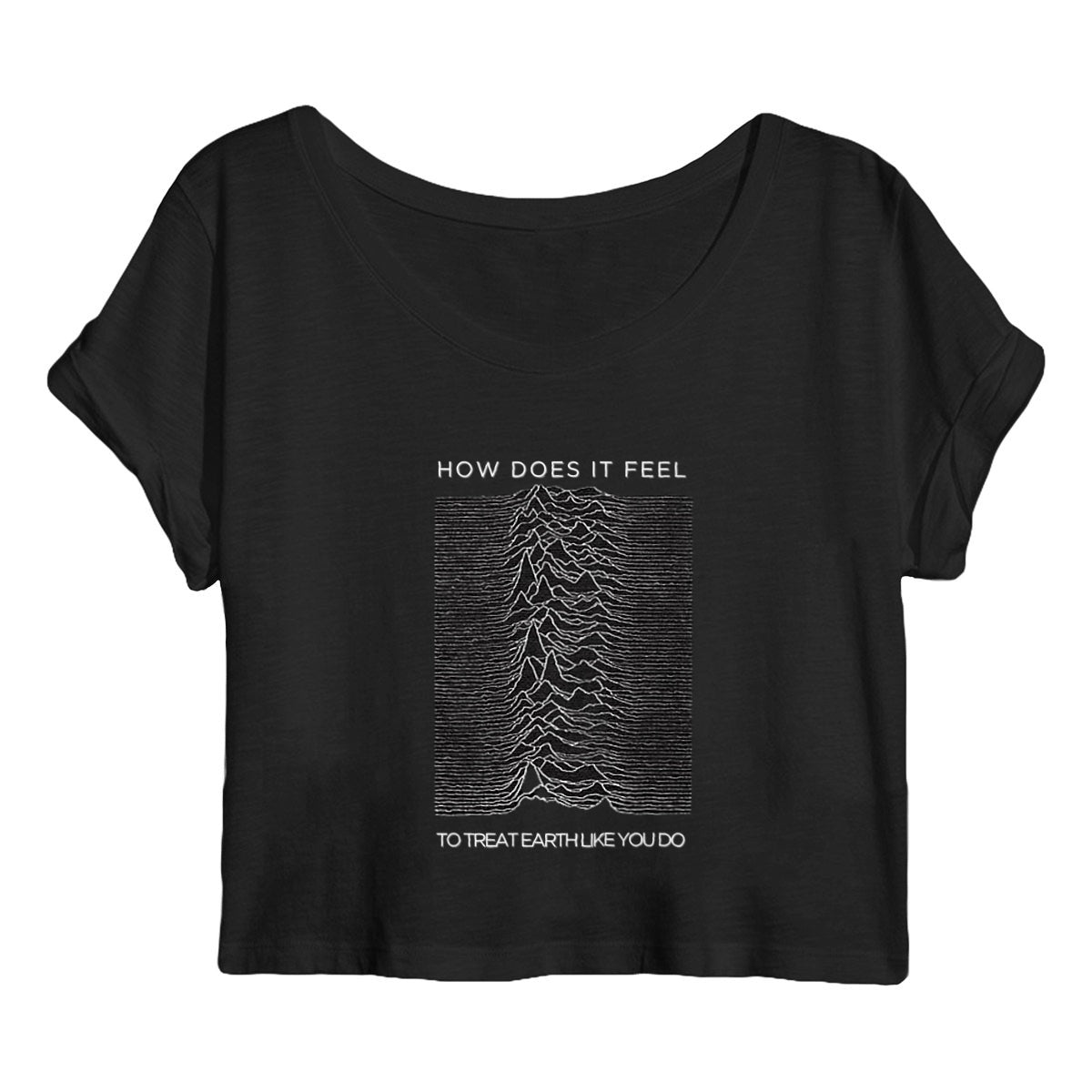 How does it Feel - Joy Division Organic Cotton Crop Top-3