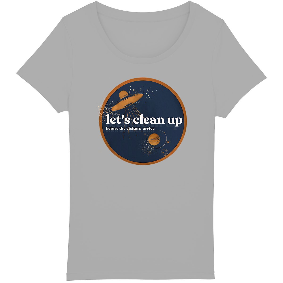 Let's Clean Up Badge Unisex Organic Cotton Tee-3