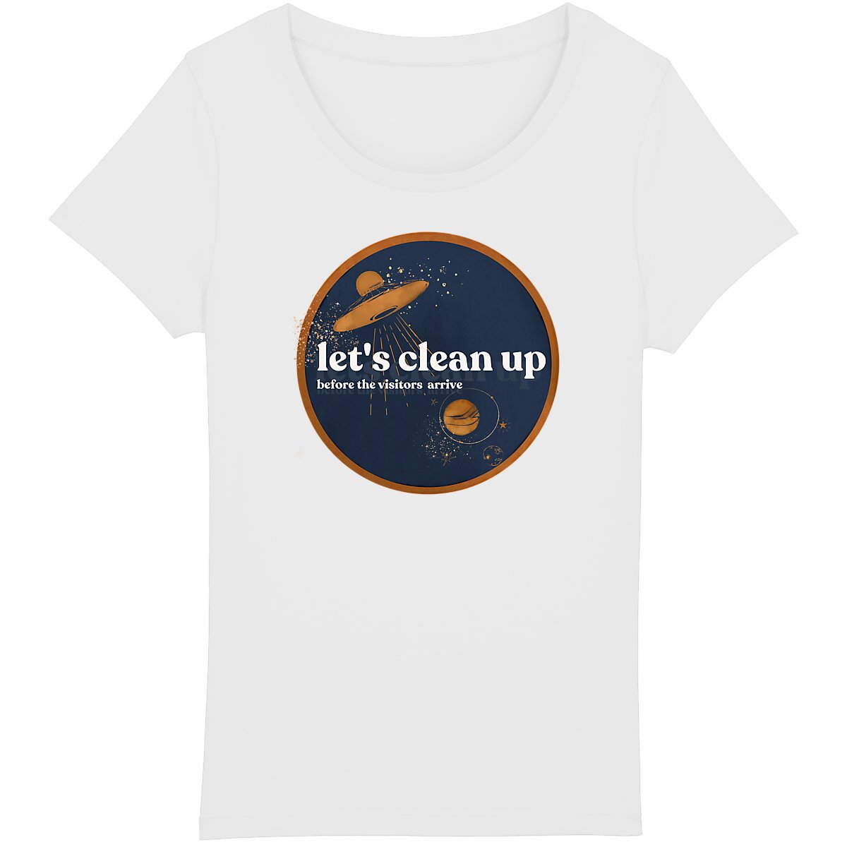 Let's Clean Up Badge Unisex Organic Cotton Tee-1