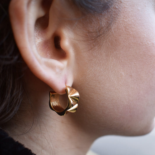 Gold Plated Huggie Earrings | by Ifemi Jewels-0