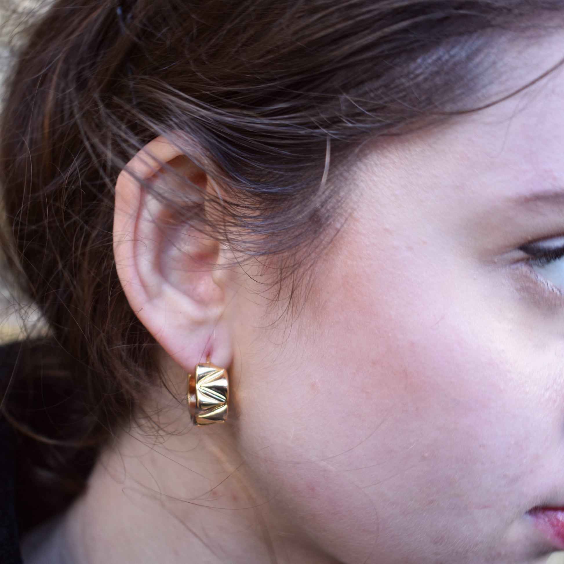 Gold Plated Huggie Earrings | by Ifemi Jewels-3