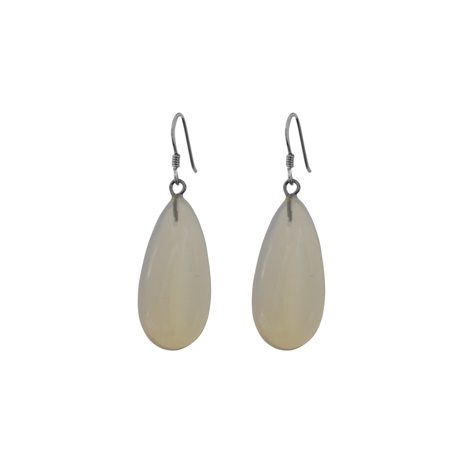 Sea Glass Opal Sterling Silver Earrings, Minimalist Earrings, Bloom Collection | by nlanlaVictory-0