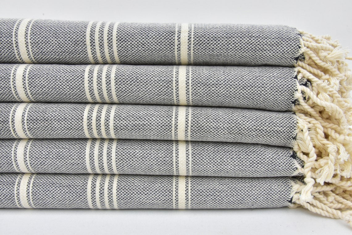 Hammam Towel | Beach Towel | Yoga Towel | 100x80cm made from 100% Turkish Cotton-4