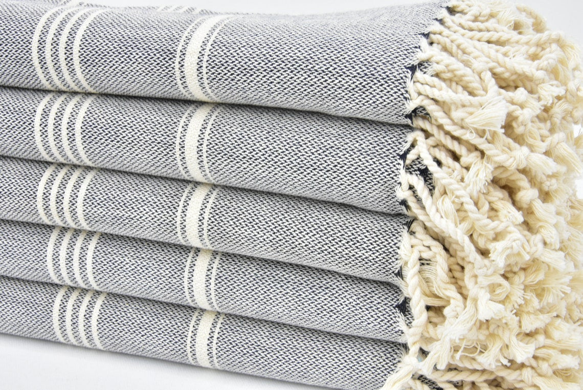Hammam Towel | Beach Towel | Yoga Towel | 100x80cm made from 100% Turkish Cotton-5