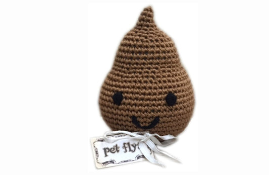 Knit Knacks Organic Cotton Pet, Dog & Cat Toy, "Doodie The Poo"-0