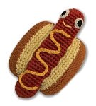 Knit Knacks Organic Cotton Pet & Dog Toys, "Food Collection" (Choose from: Hamburger, Hot Dog, Drumstick, Pizza, Soda, or Ice Cream Cone)-3