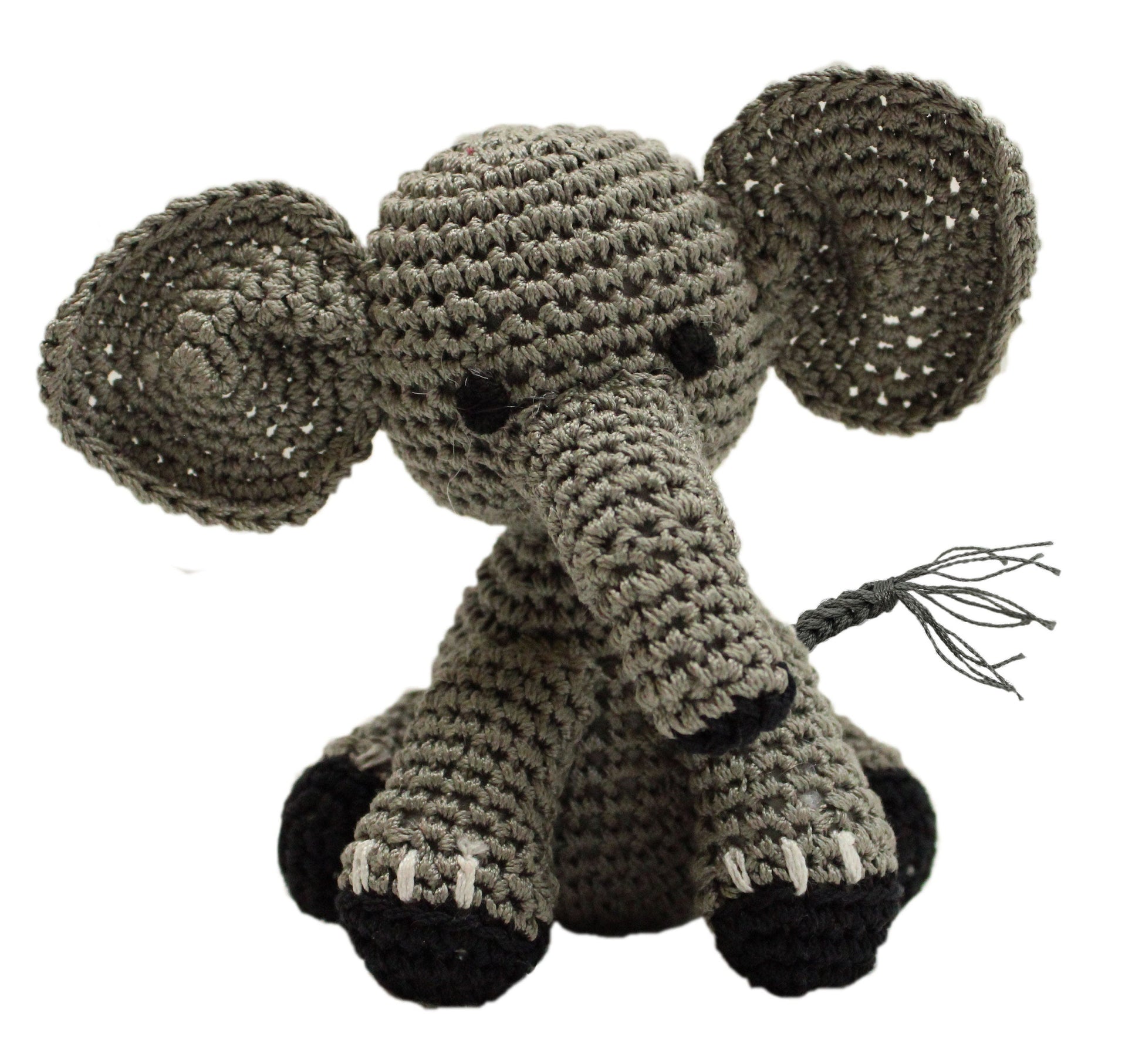 Knit Knacks Organic Cotton Pet, Dog Toys, "Animals" (Choose from: Sloth, Zebra, Giraffe, Hyena, Elephant, Lion, or Sea Turtle)-2