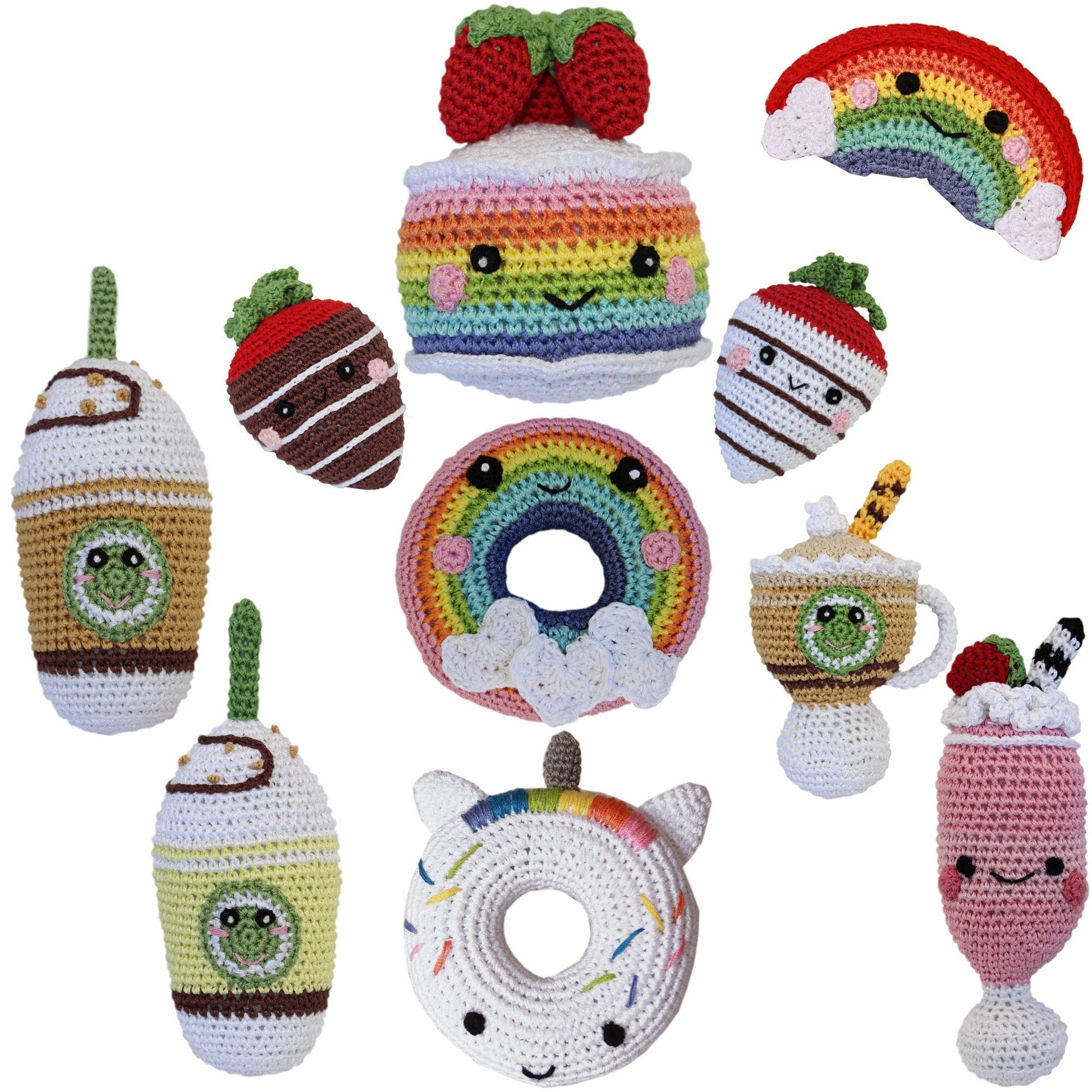 Knit Knacks Organic Cotton Pet & Dog Toys, "Sweet Tooth Group" (Choose from 10 different options!)-0