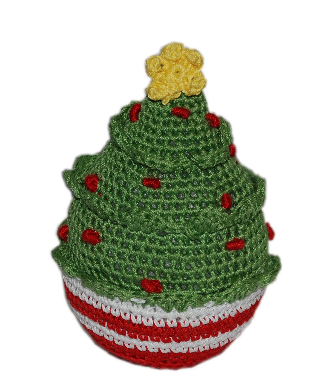 Knit Knacks Organic Cotton Pet& Dog Toys, "Christmas Group" (Choose from: Rudy Reindeer, Christmas Tree, Ornament, Snowman, Gingerbread Man)-4