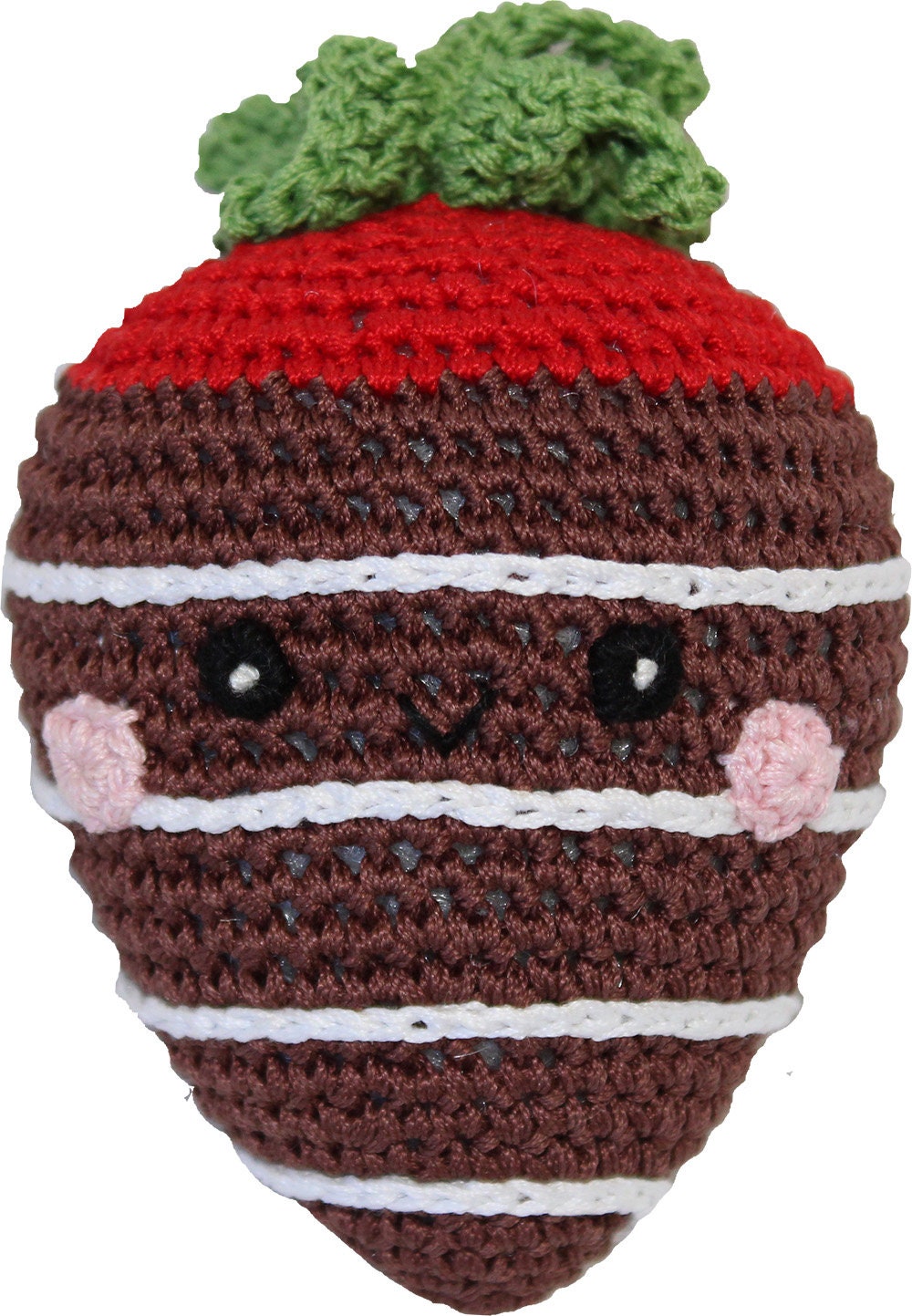 Knit Knacks Organic Cotton Pet & Dog Toys, "Fruits" (Choose from: Strawberries, Pear, Pineapple, Lemon, Chili Pepper, Avocado or Banana)-5