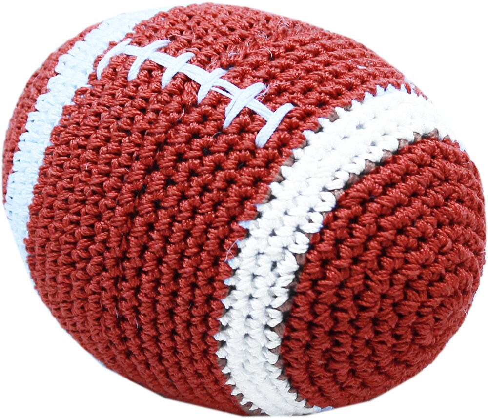 Knit Knacks Organic Cotton Pet & Dog Toys, "Sports Group" (Choose from Soccer or Football)-2