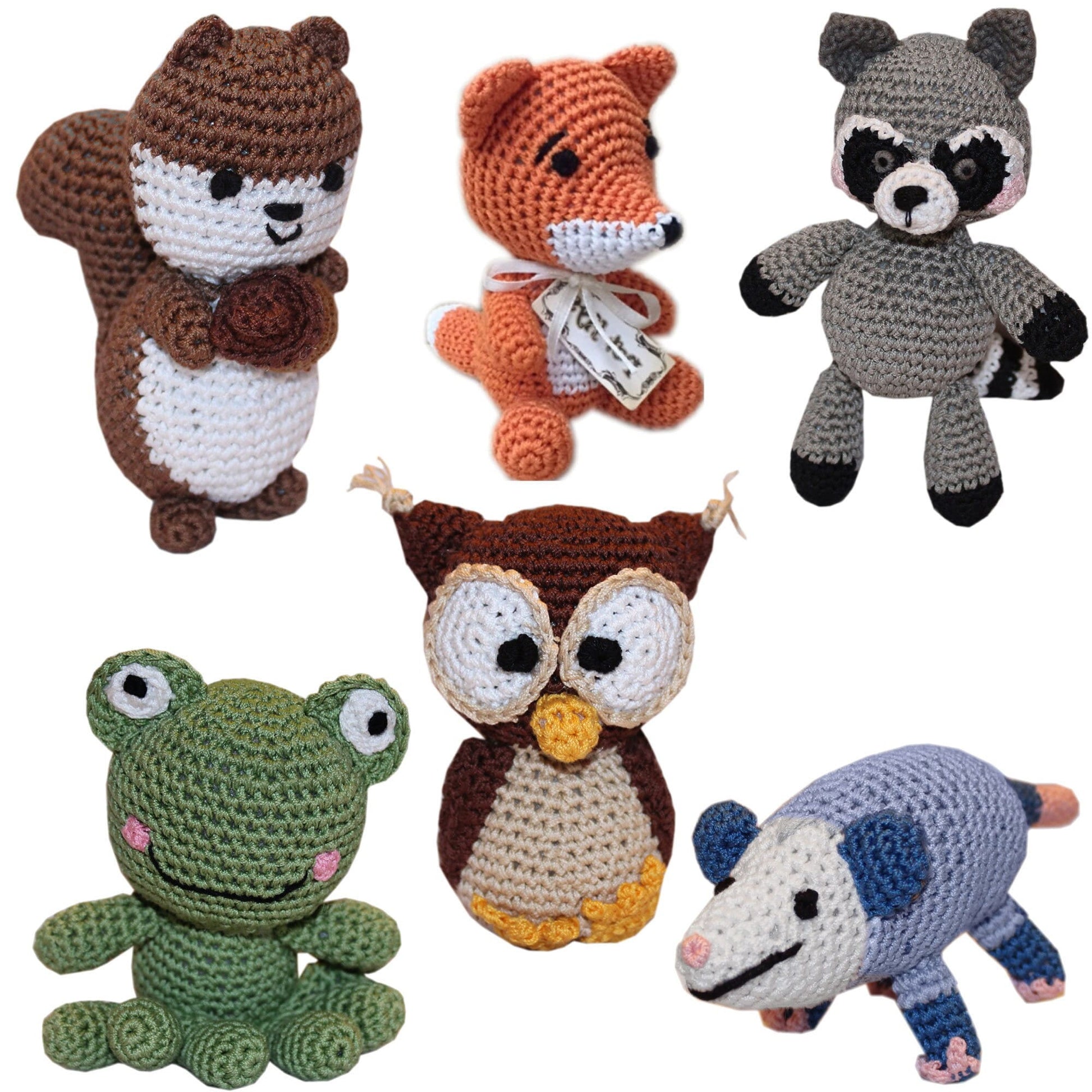 Knit Knacks Organic Cotton Pet& Dog Toys, "Woodland Friends Group" (Choose from 6 options!)-0