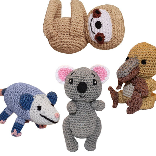 Knit Knacks Organic Cotton Pet & Dog Toys, "Aussie Friends Group" (Choose from 4 different options!)-0
