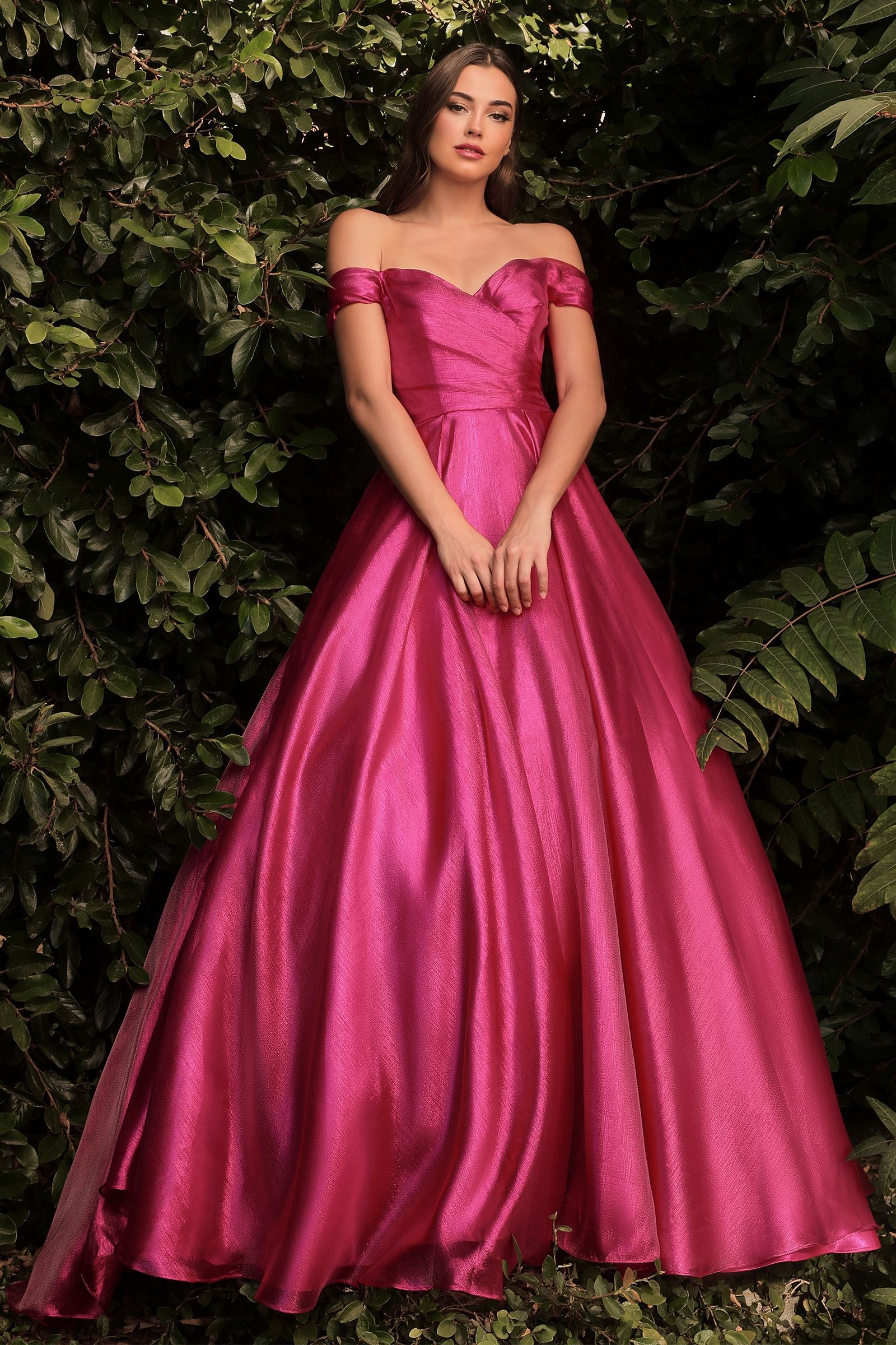 Organza Off The Shoulder Ball Gown-0