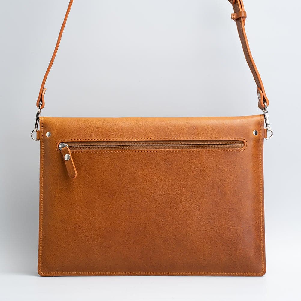 Leather Bag for iPad with adjustable strap-3