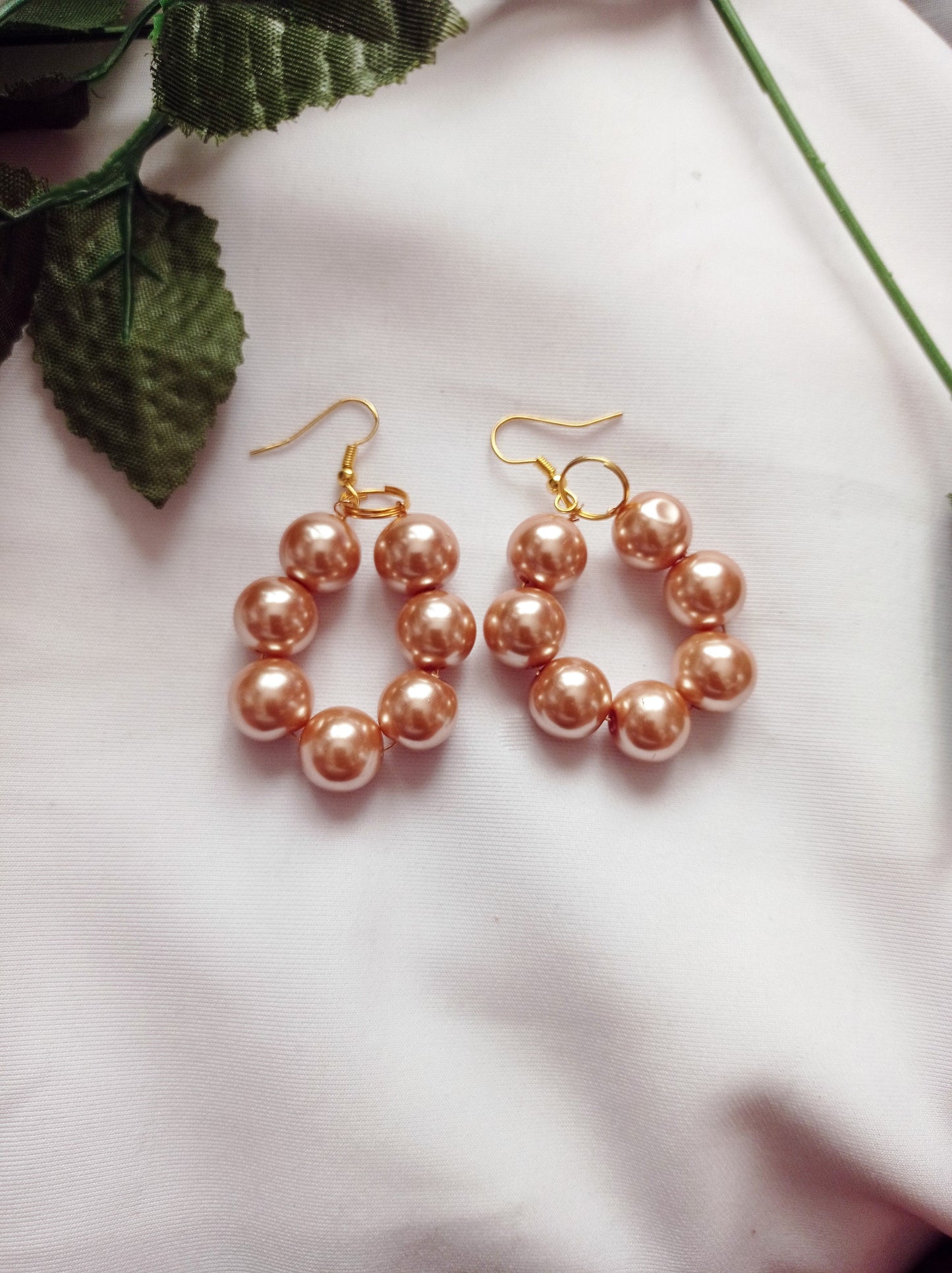 Bronze Glass Pearl Earrings, Glass Pearl Jewelry, Unique Earrings | by lovedbynlanla-2