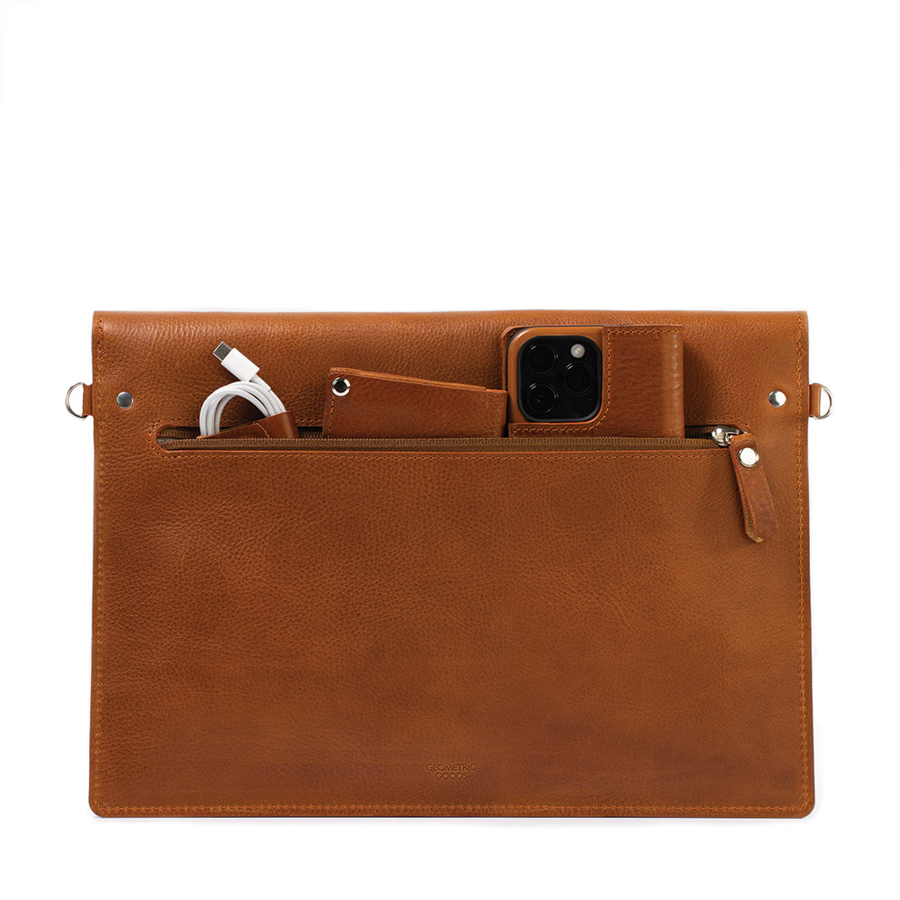 Leather Bag for iPad with adjustable strap-2