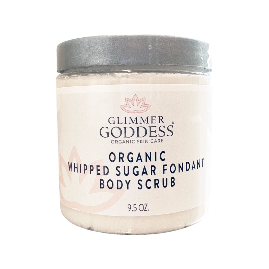 Organic Whipped Sugar Body Scrub Set! Includes Body Scrub 12 oz and Loofah!-0