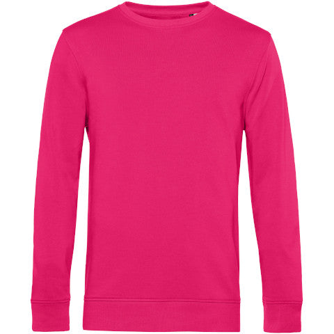 B&C Men's Organic Crew Neck Sweatshirt - Magenta-0