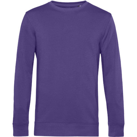 B&C Men's Organic Crew Neck Sweatshirt - Radiant Purple-0