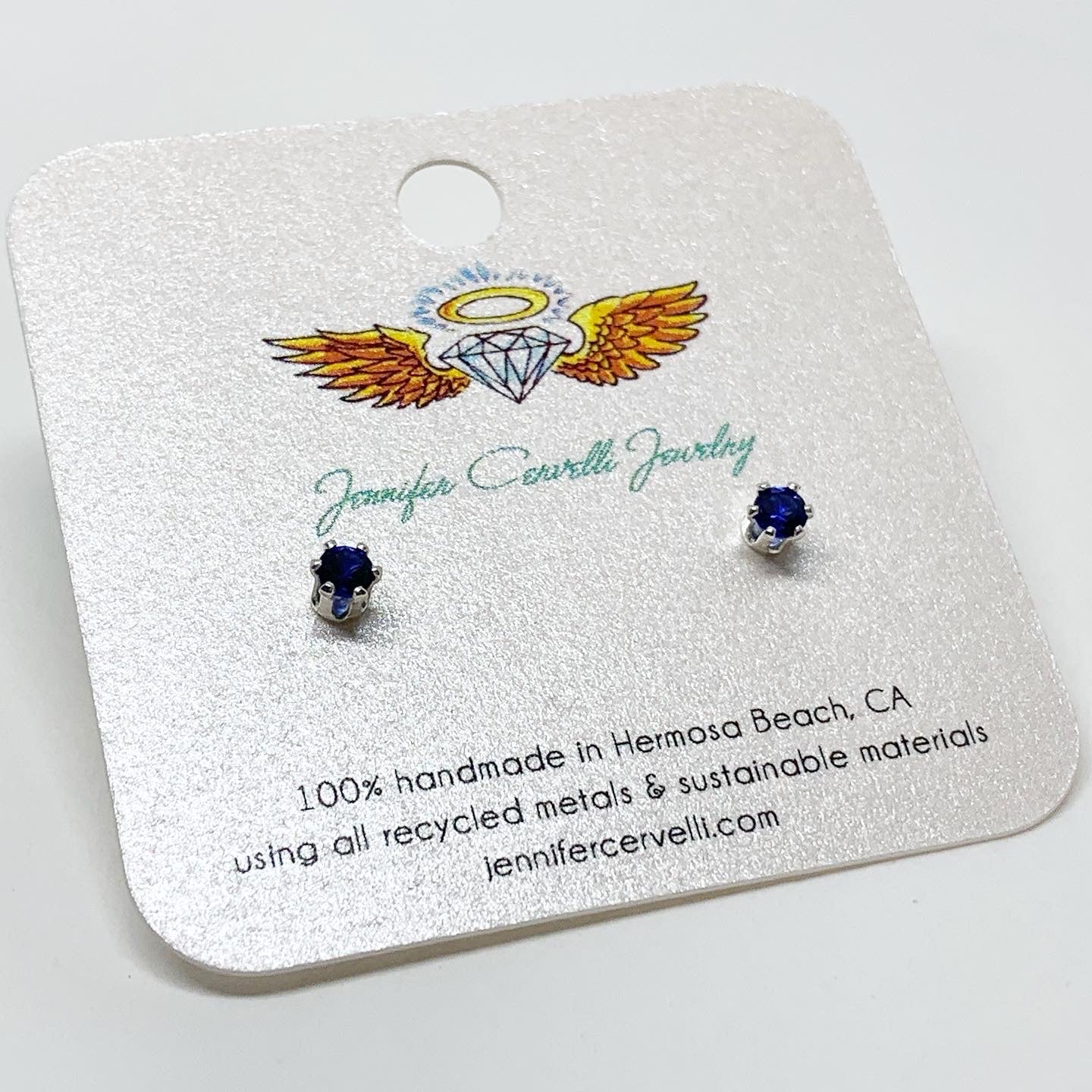 Sapphire Birthstone Earrings - September Birthstone-1