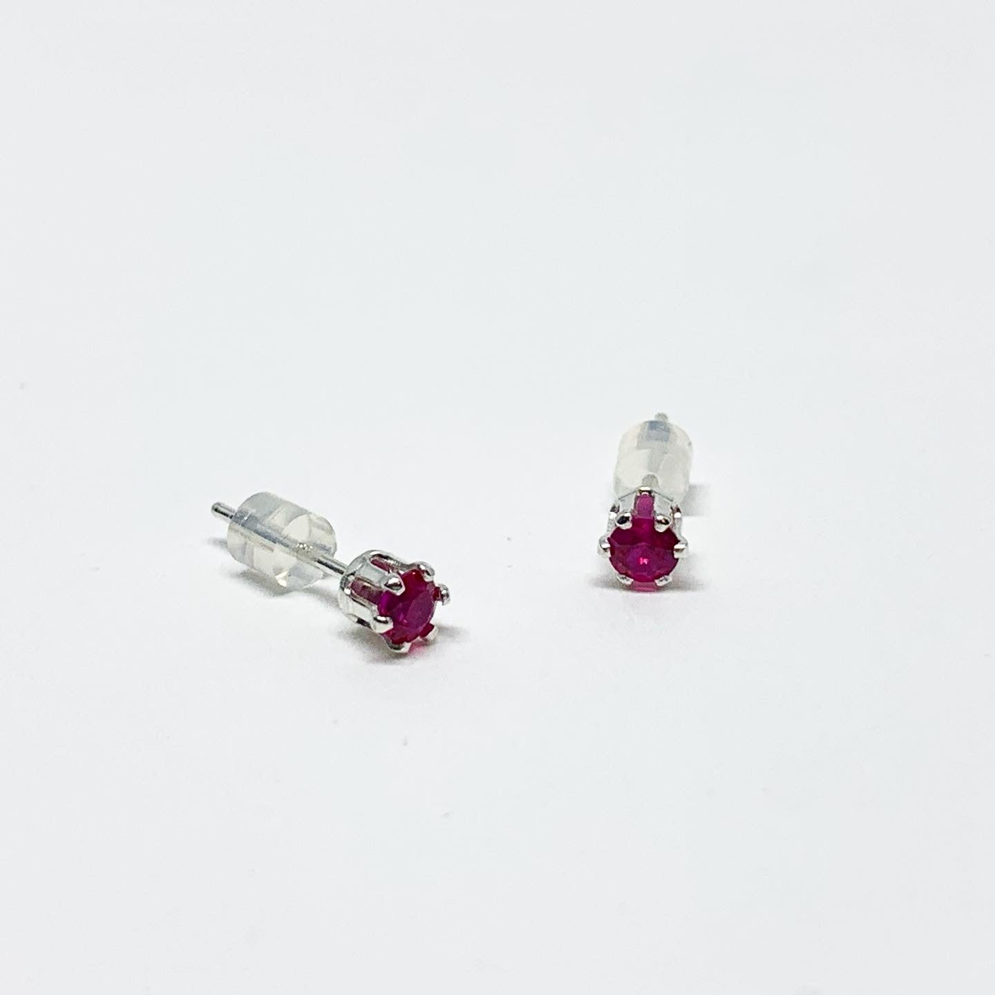 Ruby Birthstone Earrings - July Birthstone-0