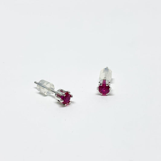 Ruby Birthstone Earrings - July Birthstone-0
