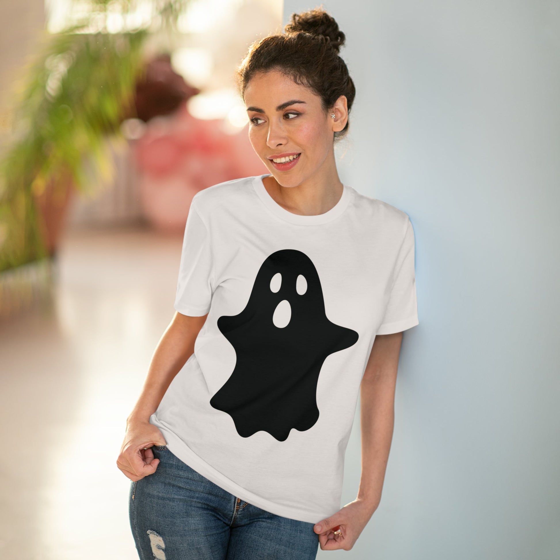 Ghost Halloween Organic T-shirt - Unisex-101