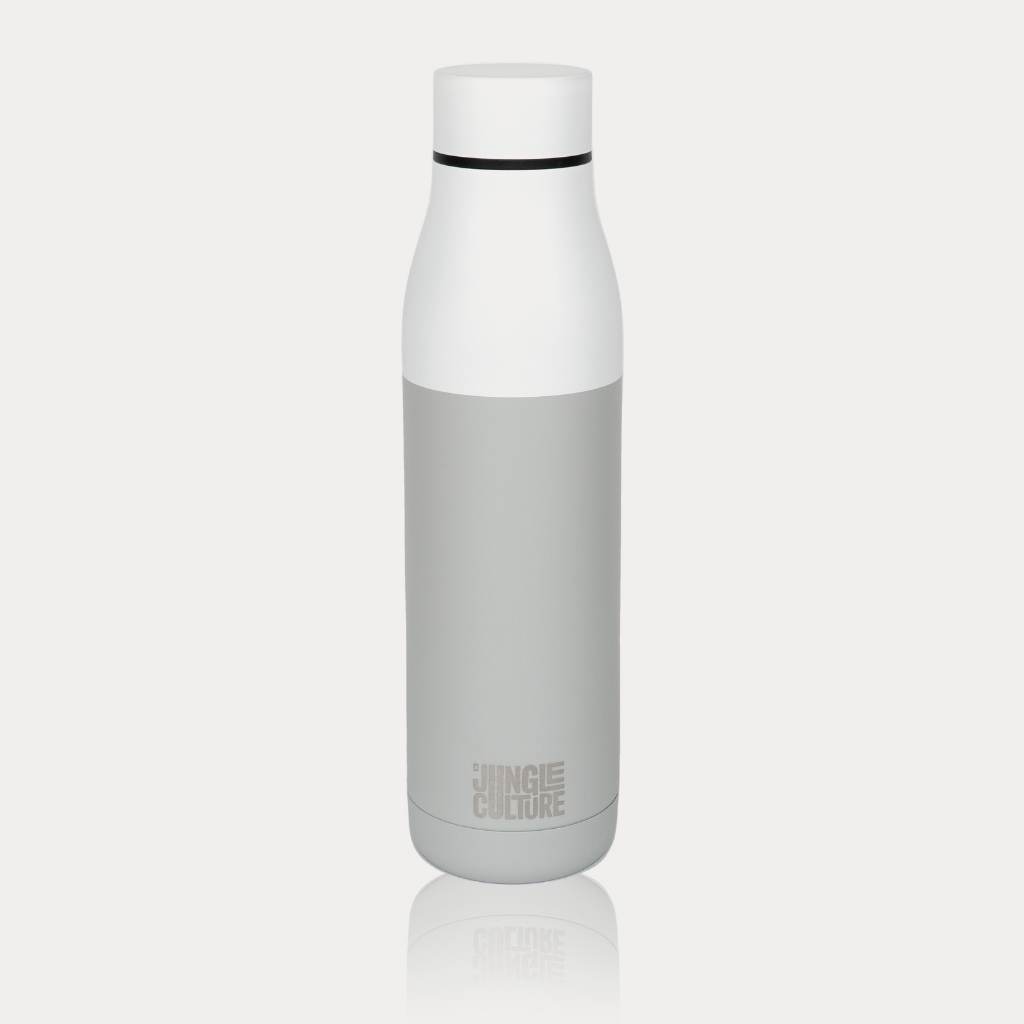 Reusable Stainless Steel Water Bottle (Matt Effect White)-9